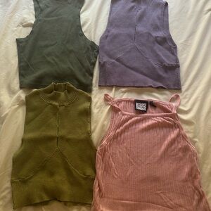 Women's Knit Tops - Pink, Purple, Green Pacsun Small